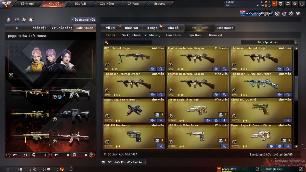 shop acc cf uy tin gia re